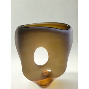 Trans Terra Ceia in Yellow Glass Sculpture by Bernard Katz